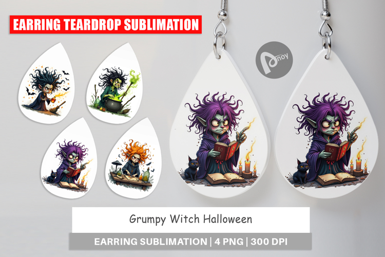 Earring Grumpy Witch