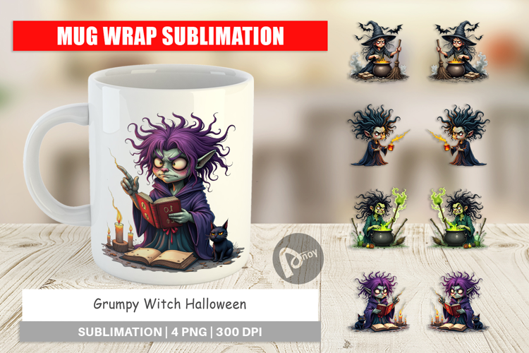 Mug Wrap Grumpy Witch