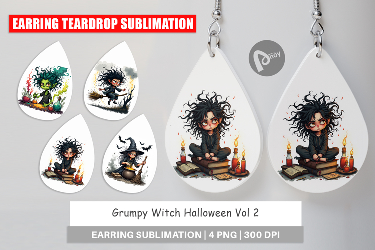 Earring Grumpy Witch