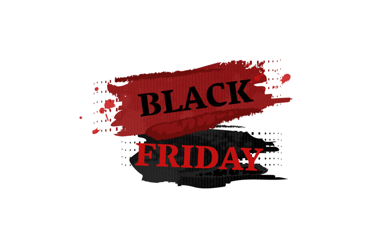 Grunge black friday brush stroke concept