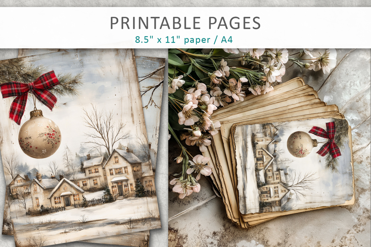 grunge Christmas, christmas scrapbook