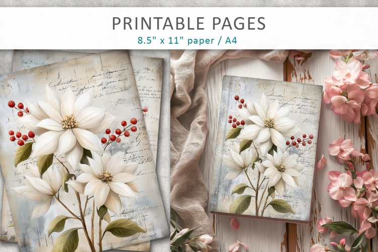 Christmas junk journal pages