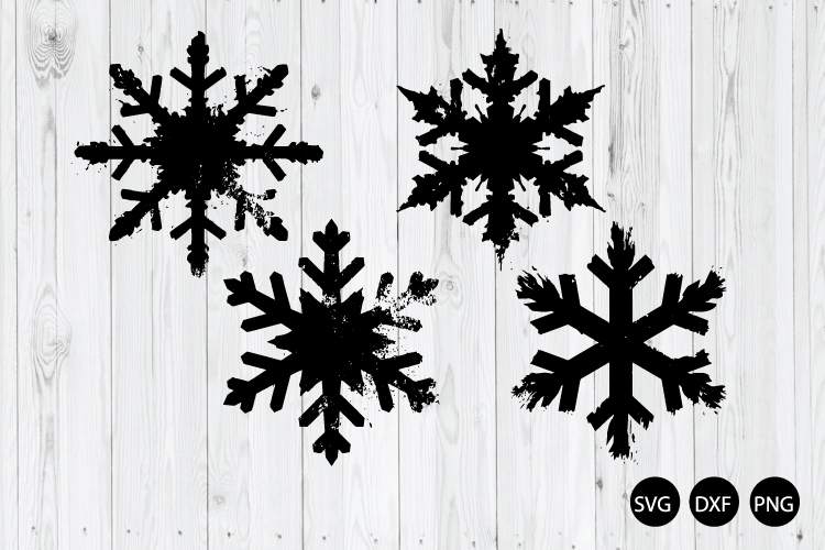 Grunge Snowflake SVG, Distressed Winter SVG, Christmas SVG