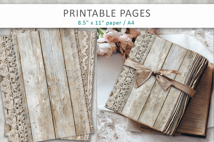 Farmhouse Wood Textures, junk journal