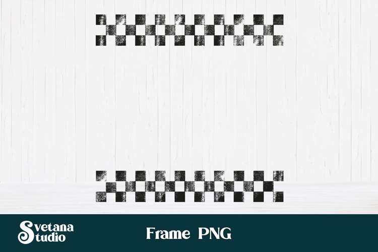 Grunge square checkered frame clipart PNG design