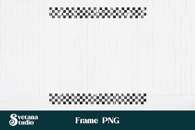 Grunge square checkered frame clipart PNG design