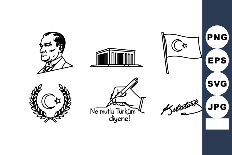Mustafa Kemal Atatürk portrait Antkabir monument Turkish fl