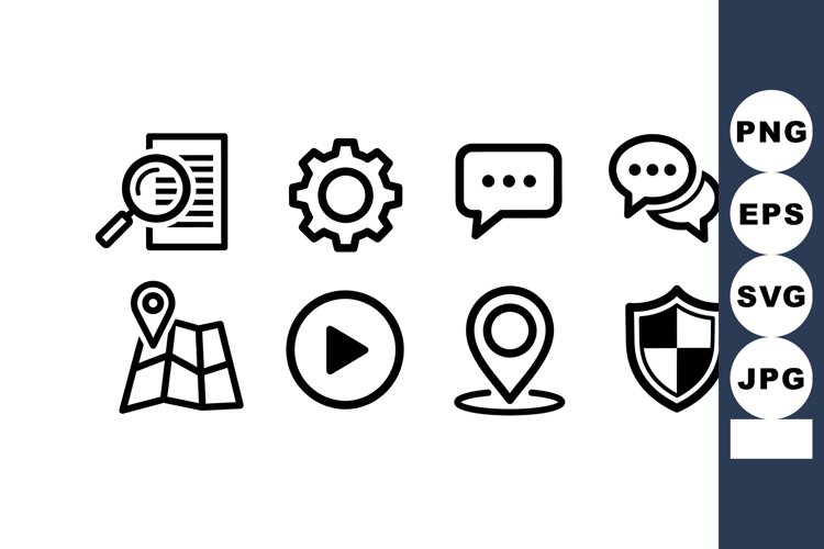 Black Settings Icon Image 19