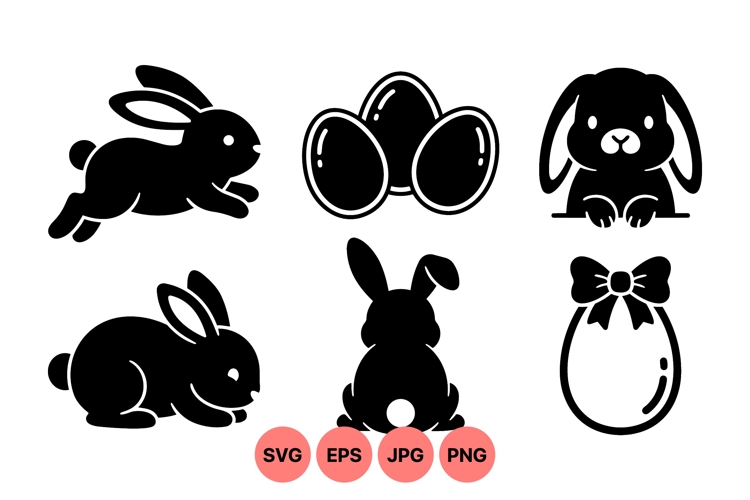 Cute Easter Bunny Clipart Image 18