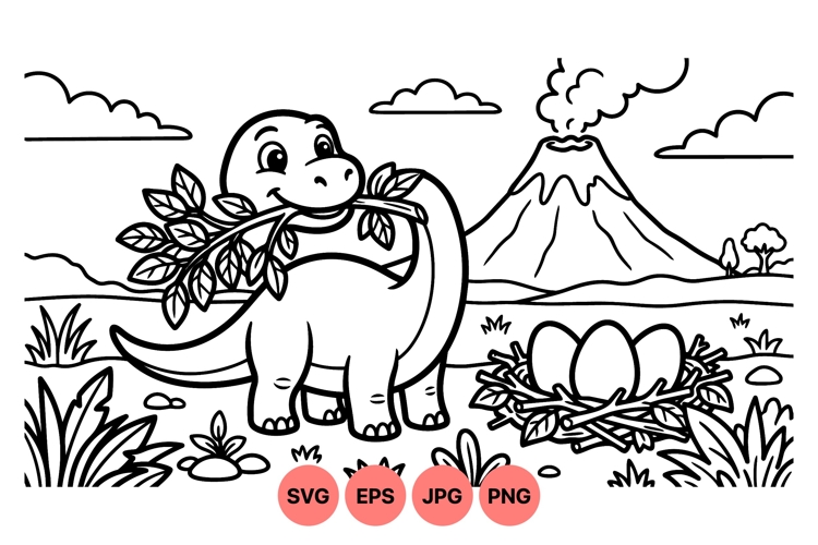 Volcano Coloring Pages