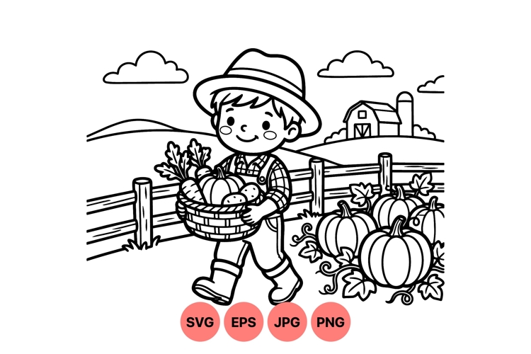 Farm Scene Clipart Image 4