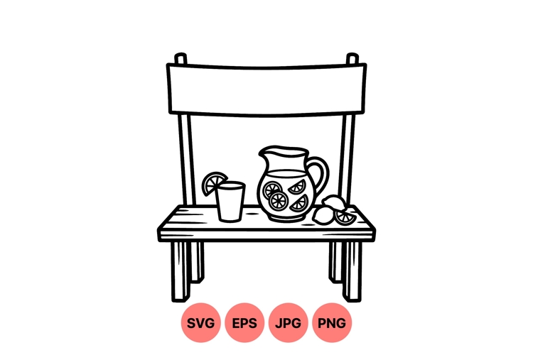 Hand Drawn Lemonade Stand Illustration Clipart