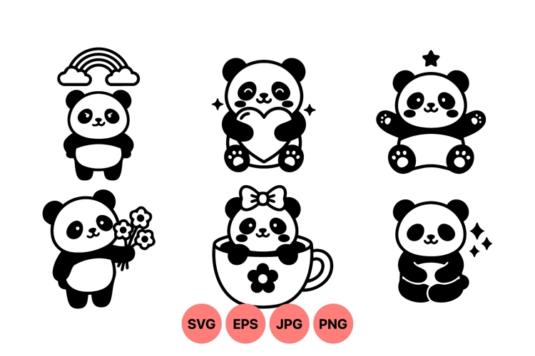 Black And White Animal Clipart Image 9