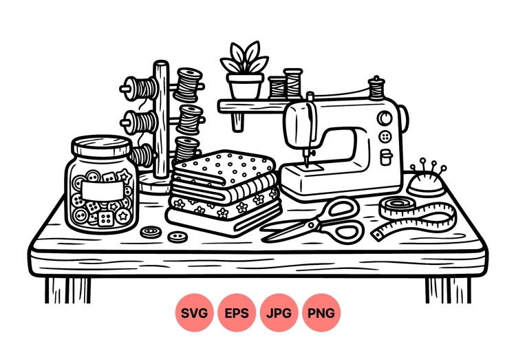 Needle And Thread Clipart Image 3