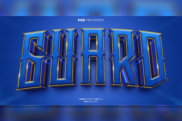 Guard 3D editable text effect example image 1