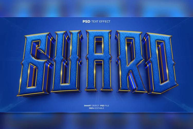Guard 3D editable text effect