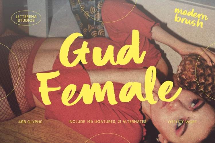 Gud Female - Modern Brush Font example image 1