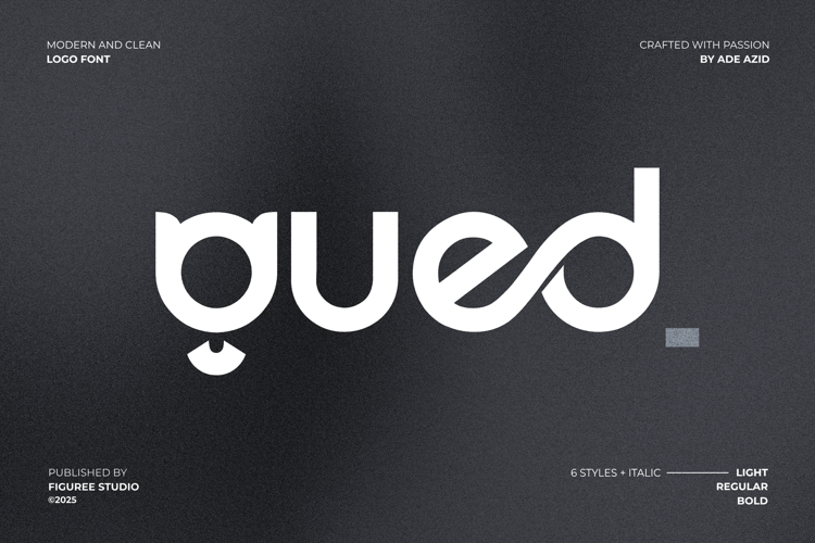 Gued | Modern Minimalist Logo Style Font