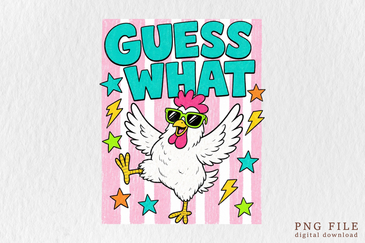 Guess What Chicken Funny Preppy Striped