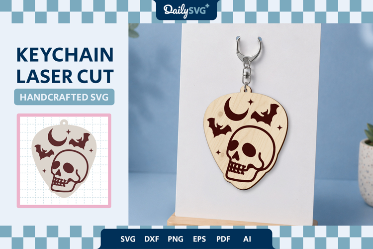 Halloween Skull Keychain