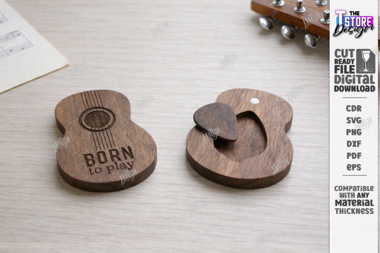 Guitar Pick Holder Laser Cut | Storage Box | Pick Box Laser