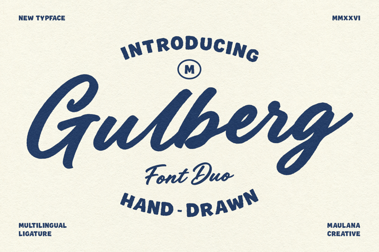 Gulberg Font Duo Cursive Script Display Typeface