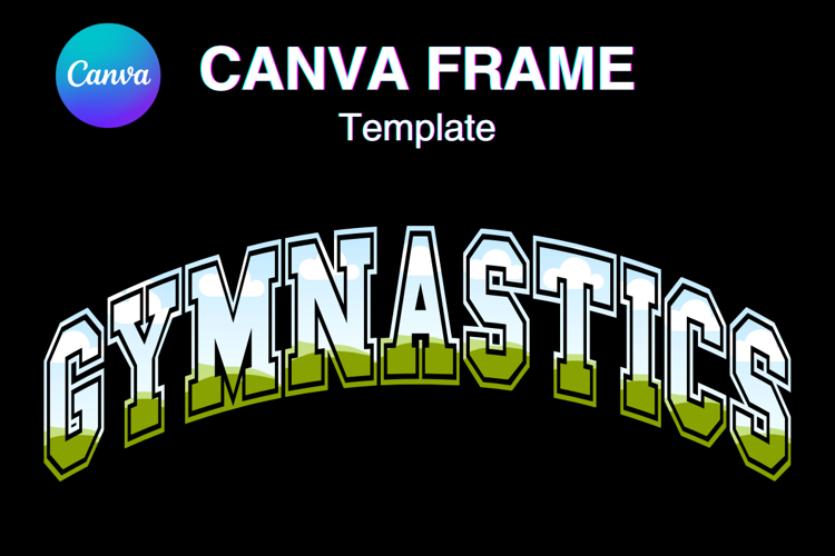 Gymnastics Canva Frame Varsity Sport Team Add Photo Shirt