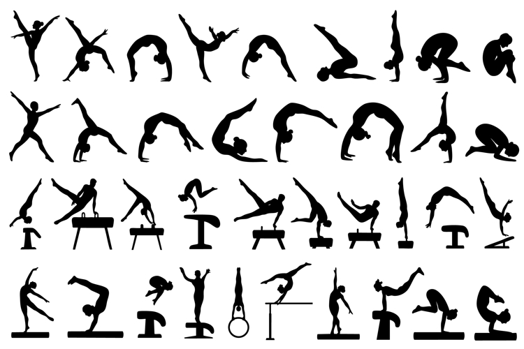 Gymnastics Silhouette SVG