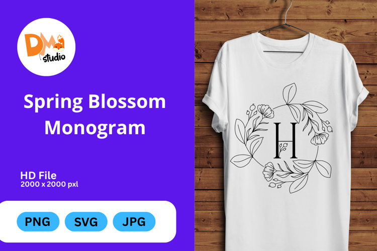 Spring Blossom Monogram