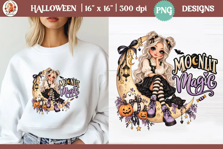 Cute Halloween sublimation PNG trendy girls |Girly Halloween