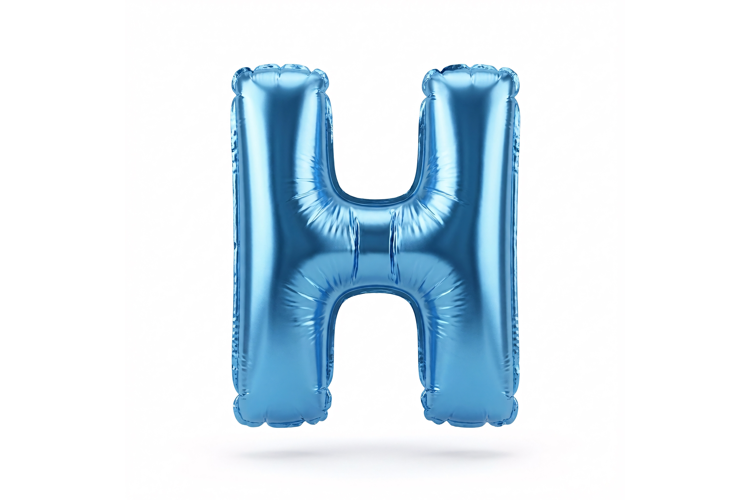Blue Metallic Letter H Foil Balloon Party Decoration