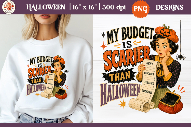 Sarcastic Halloween Adulting Sublimation | Vintage Halloween