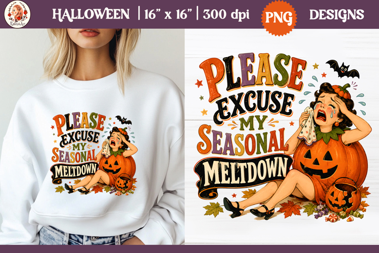 Sarcastic Halloween Adulting Sublimation | Vintage Halloween