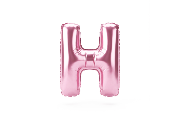 Pink Metallic Letter H Foil Balloon Party Decoration
