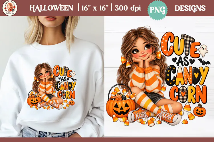 Cute Halloween sublimation PNG trendy girls |Girly Halloween