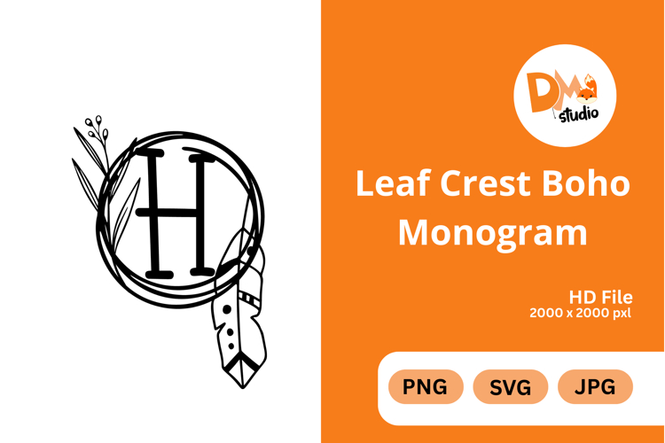 Leaf Monogram Svg Image 15