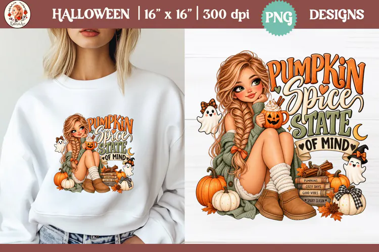 Cute Halloween sublimation PNG trendy girls |Girly Halloween