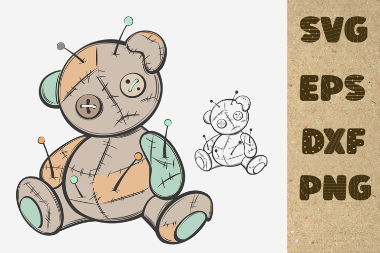 Voodoo Doll SVG Funny Halloween Curse Evil Doll PNG JPG Cut