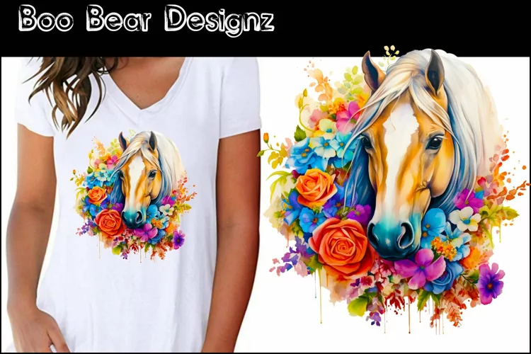Watercolor Horse Sublimation design