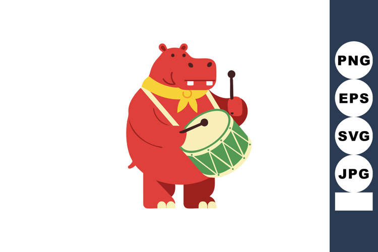 Hippopotamus Clipart Image 2