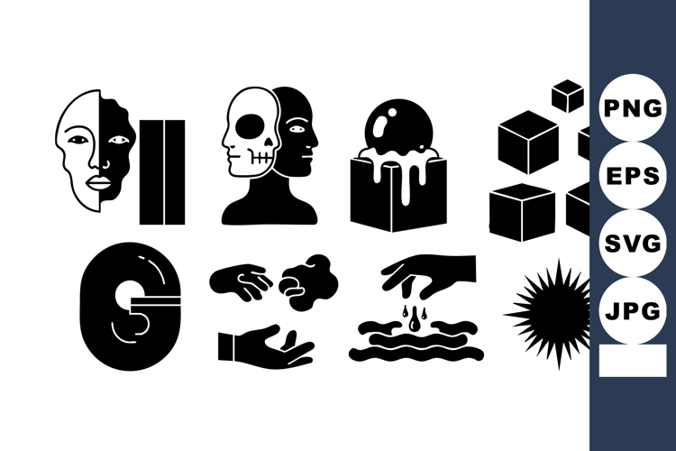 Black And White Hand Clipart Image 19