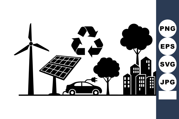 Wind Turbine Clipart Image 17