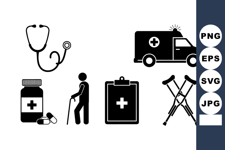 Medical Healthcare Vector Icon Set For Digital Use