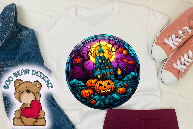 Halloween Stain Glass Sublimation design
