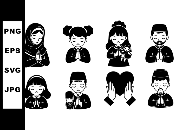 Praying Hands Silhouette Image 18