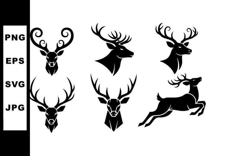 Deer Antlers Silhouette Image 12