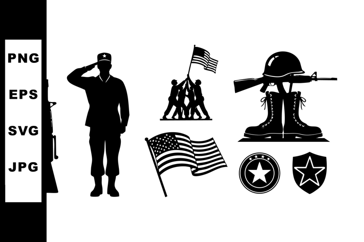 Soldier Salute Silhouette Image 18