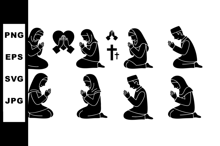 Praying Hands Silhouette Image 22