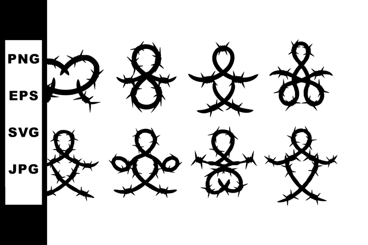 Sharp Thorny Abstract Symbols Vector Design