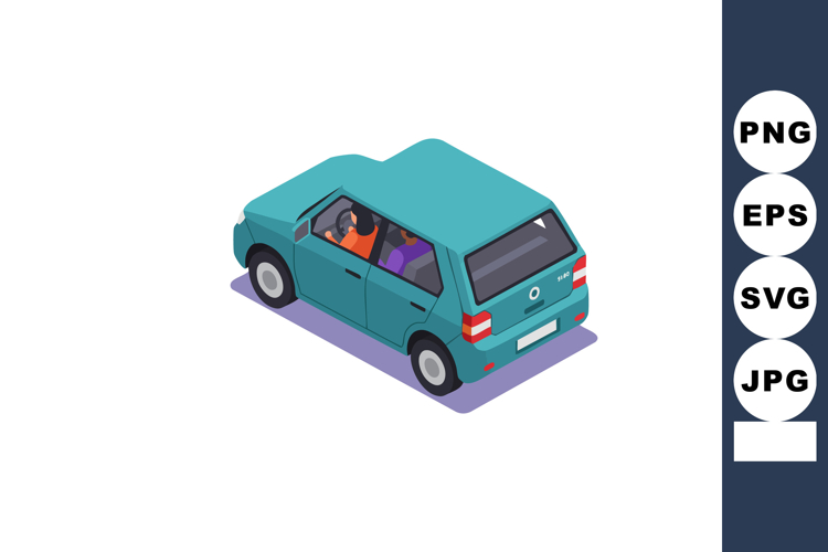 Blue Car Clipart Image 20